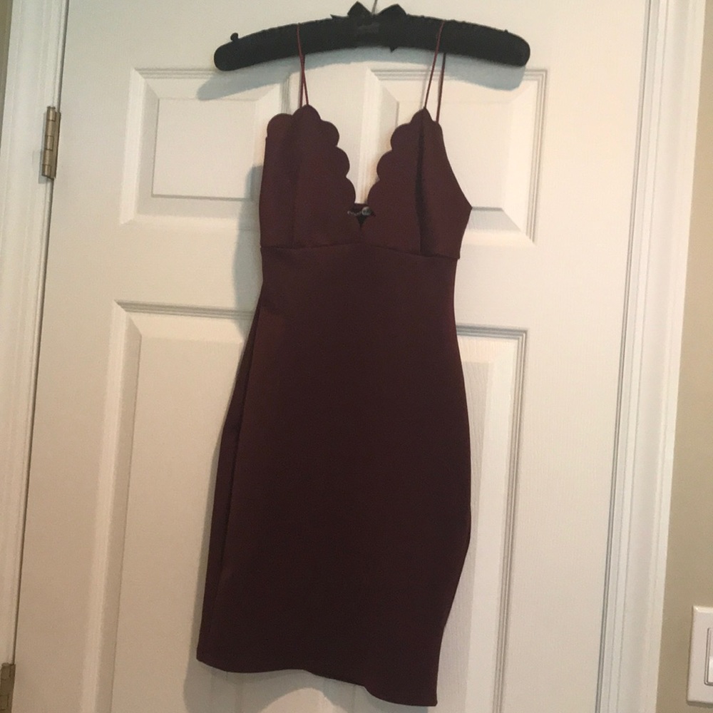 Maroon Mini Dress from Boohoo.